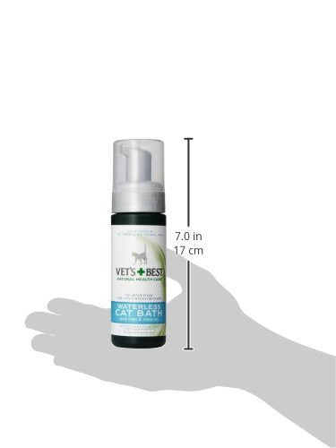 Vet's Best Waterless Cat Bath Dry Shampoo, No-Rinse Formula, 4 oz