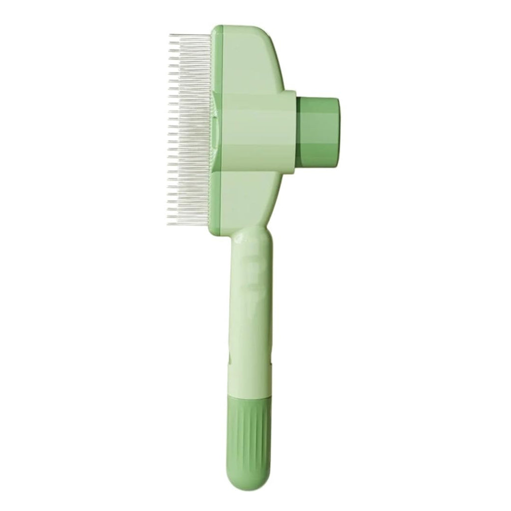 ProGroom Pet Comb – One-Click Self-Cleaning Grooming Comb for Cats Dogs (Green)