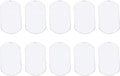 10pcs Dog Id Tags Aluminum Pendant Necklaces Keychains Silver