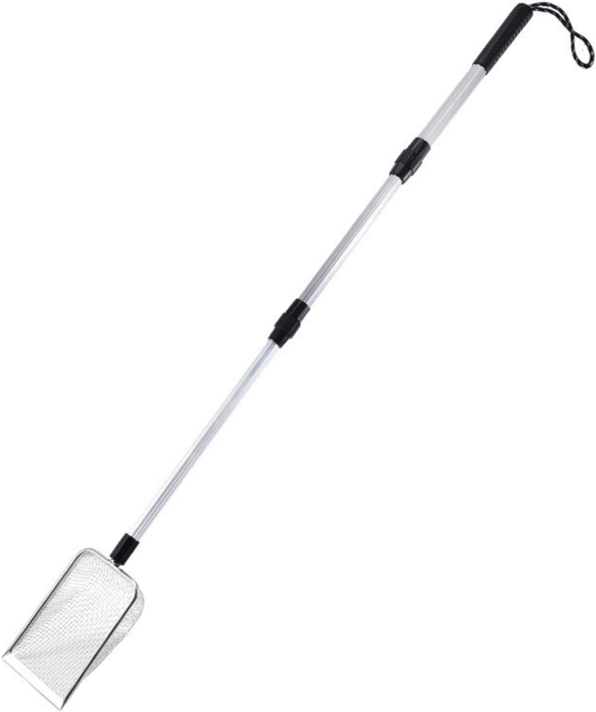 Stainless Steel Extendable Long Handle Cat Litter Scoop, Striped Hole