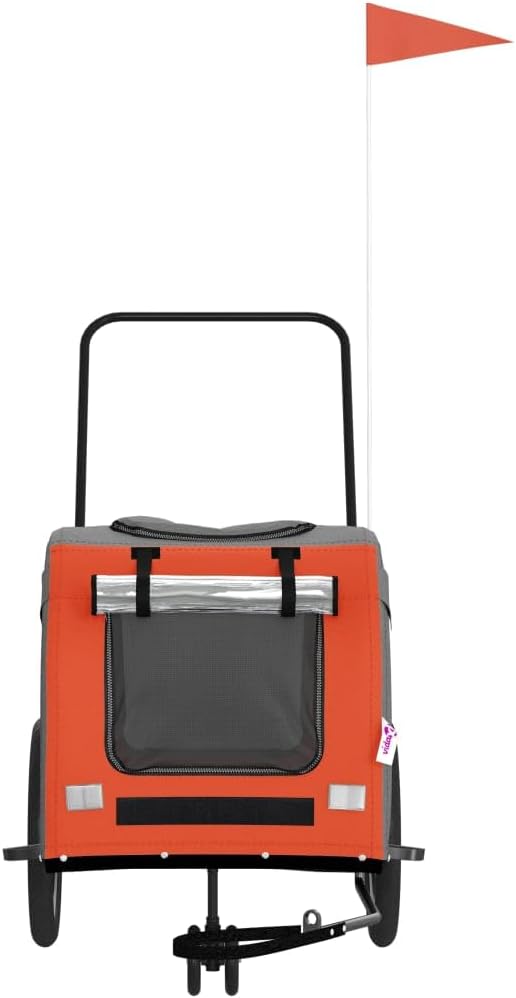 Tidyard Pet Bike Trailer for Small Dogs and Cats, Compact Foldable Design with Shock Absorbers and Lockable Wheels, Oran