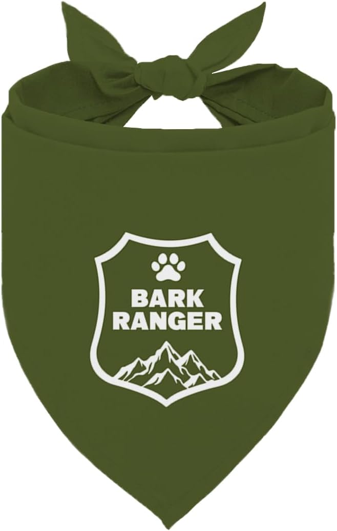 Bark Ranger Dog Bandana, Outdoor Adventure Bibs for Small Medium Dog