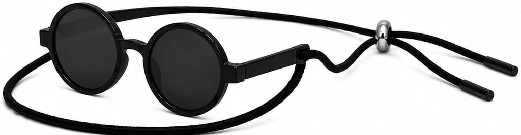 G016-2 Small Breed Dog up to 15lbs Pet Cat Round Tiny Sunglasses (Black)