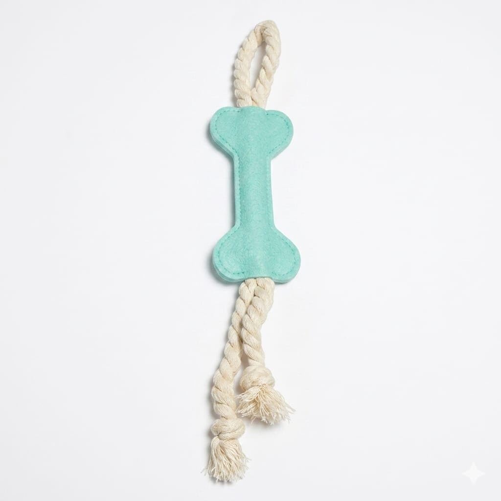 6-Piece Dog Toys Set, 4 Bone-Shaped Rope & Cloth Toys, 2 Donkey-Style Toys, Interactive Chew & Tug Toys for Puppies and 