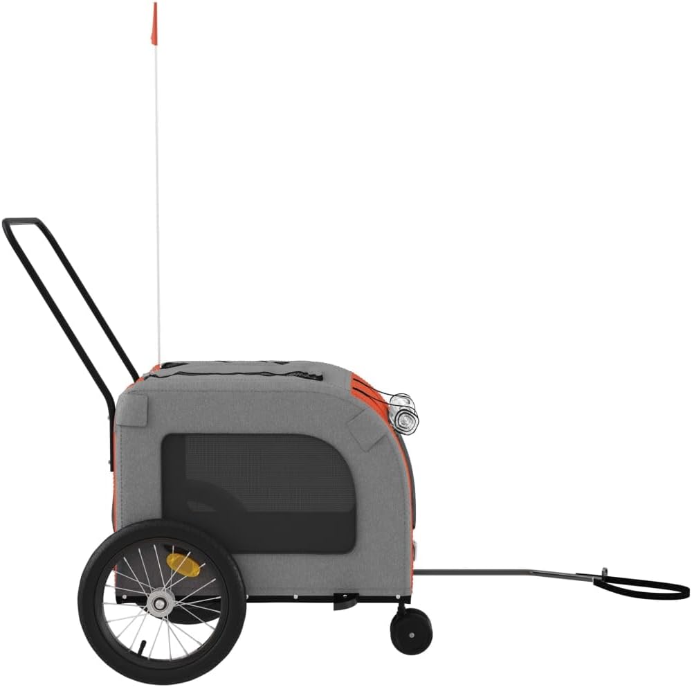 Tidyard Pet Bike Trailer for Small Dogs and Cats, Compact Foldable Design with Shock Absorbers and Lockable Wheels, Oran