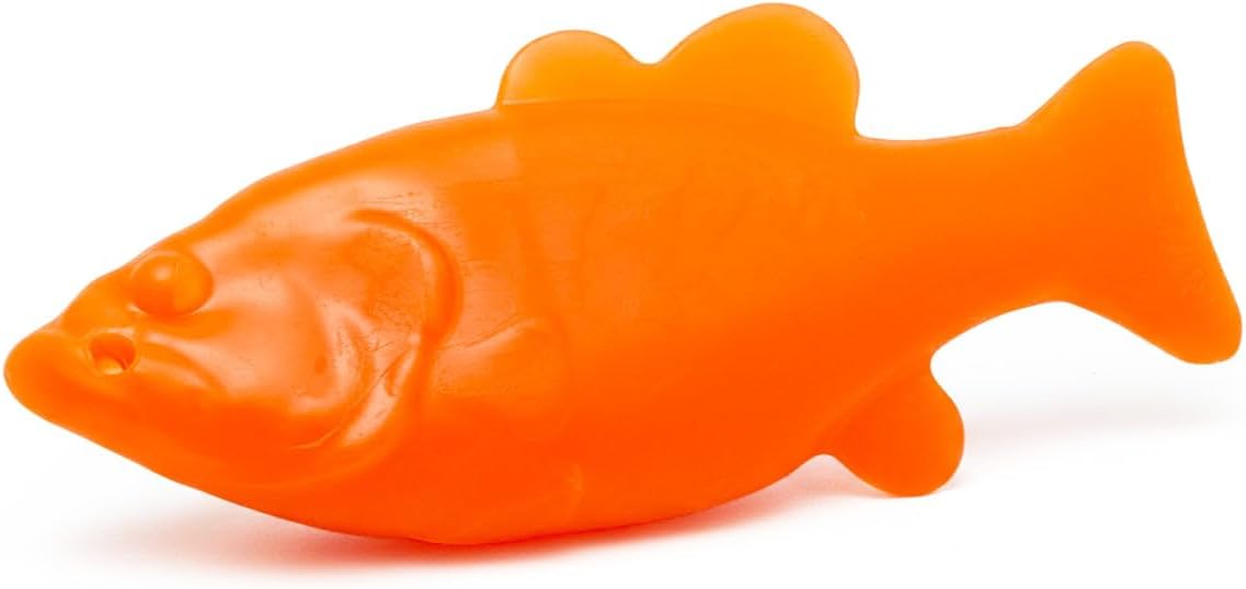 Ruff Dawg Ruff-Flex Flying Fish Floating Dog Toy, MD, Orange