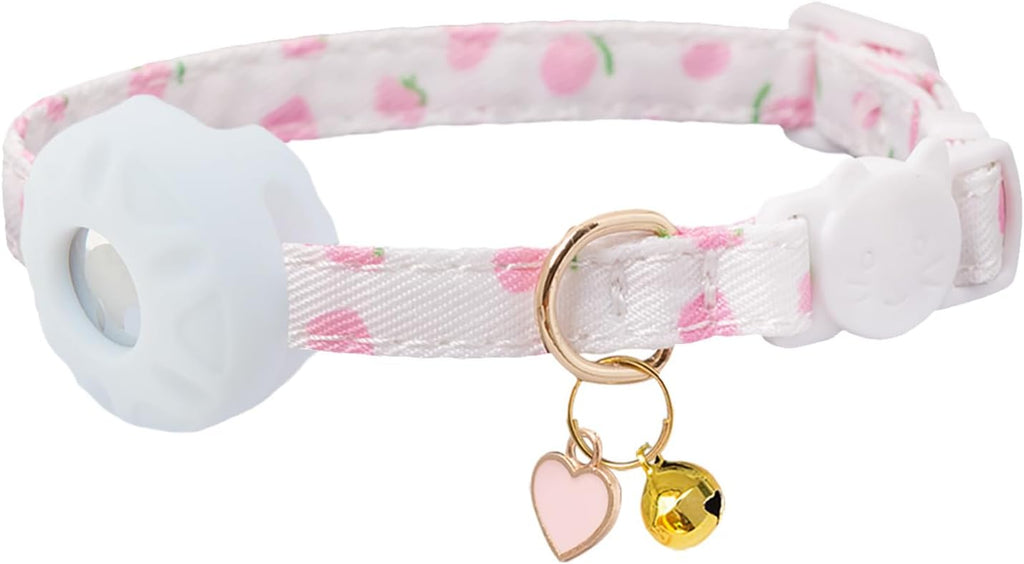 Breakaway Cat Collar with Airtag Holder,Kitten Collar with Bell