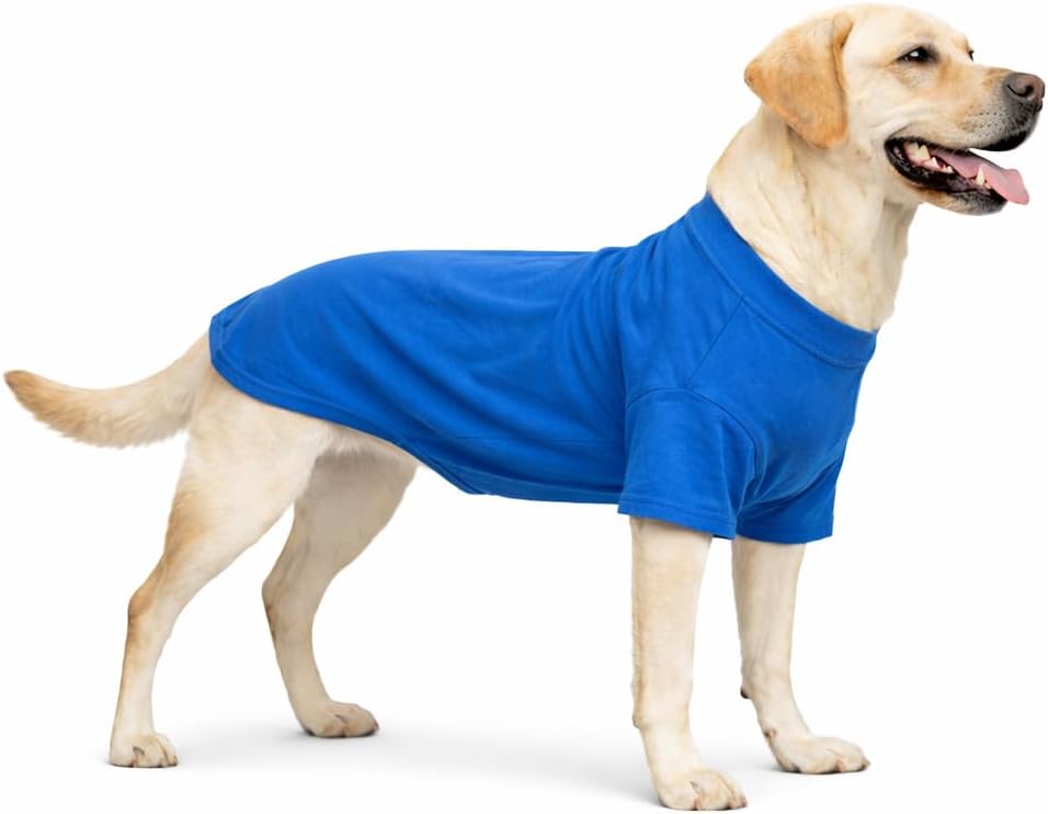 Lovelonglong Pet Clothing Dog Costumes Basic Blank T-Shirt Tee Shirts for Large Dogs Blue XXXXL