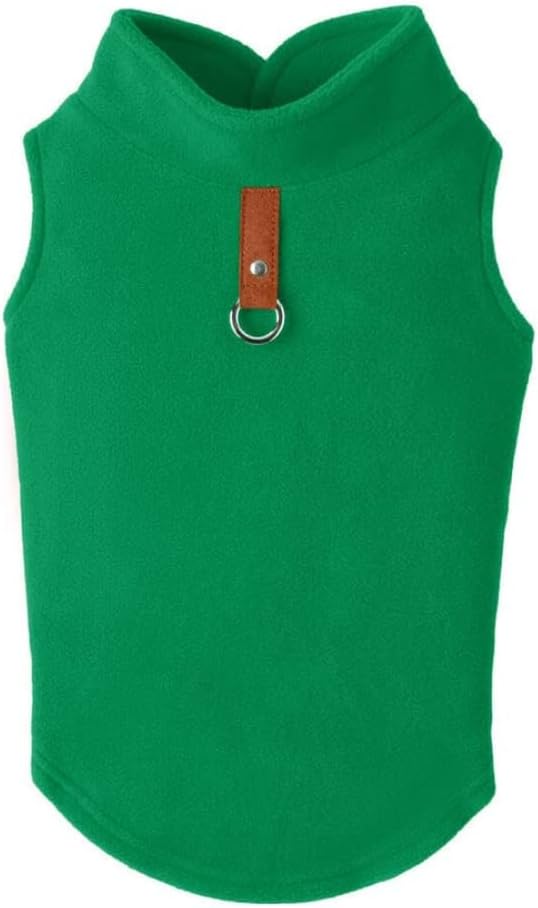 Gooby Fleece Vest Dog Sweater, Blue, Medium