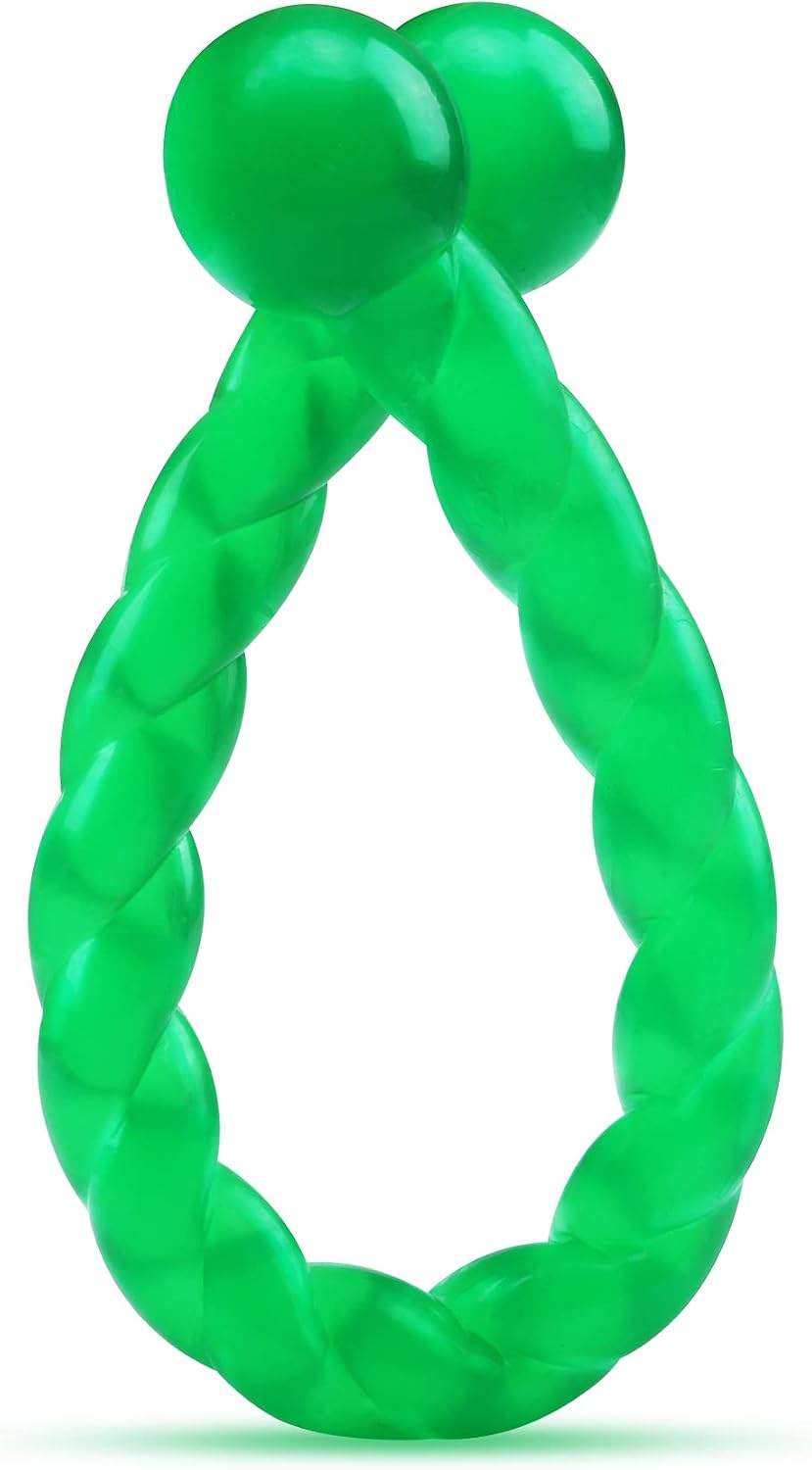 Dog Chew Toys 19'' Long for Medium/Large Dogs Aggressive Chewers, Rubber Dog Rope Toys Knot Teething Toys Almost Indestr