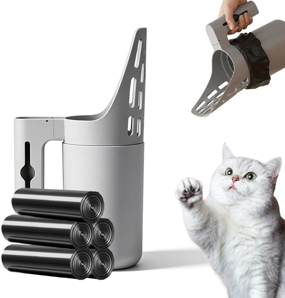 Cat Litter Scoop with Hidden Waste Bag Storage (1PC+2*Bag)