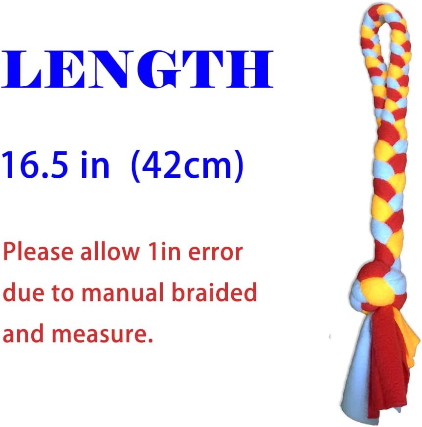 Dog Fleece Rope Teaser Toy as Replacement to Chase and Tug (A-2PCS)
