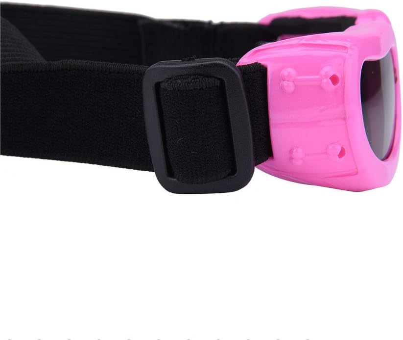 Outdoor Dog Sunglasses Anti-UV Eye Protection Goggles Waterproof Windproof Anti-Fog for Small Pet Puppy Cat (Pink)