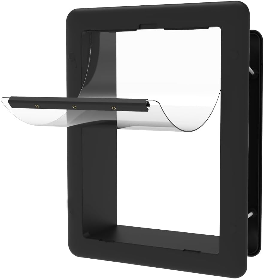 Hakuna Pets Essential Pet Door for Screens, Doors and Walls up to 2.17" Thick, for Dogs and Cats up to 11 lbs, Small, Wh