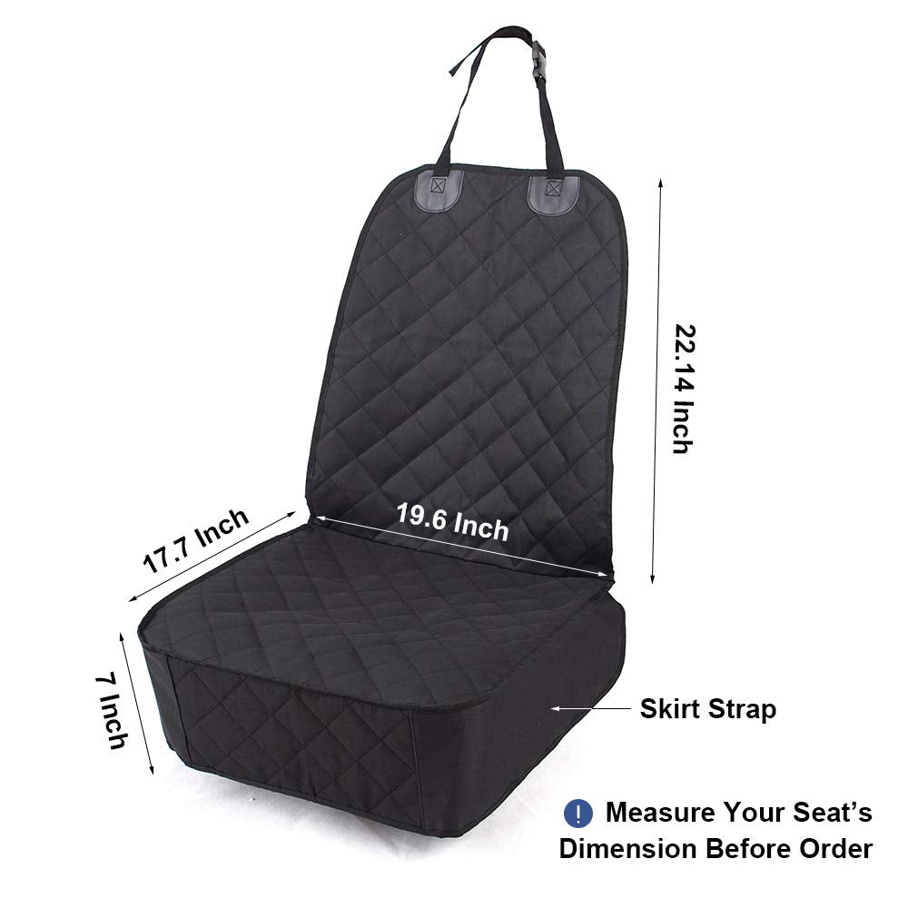 HONEST OUTFITTERS Dog Car Seat Cover, Pet Front Cover for Cars, Trucks, and Suv's - Waterproof & Nonslip Dog Seat Cover,(Front Seat)