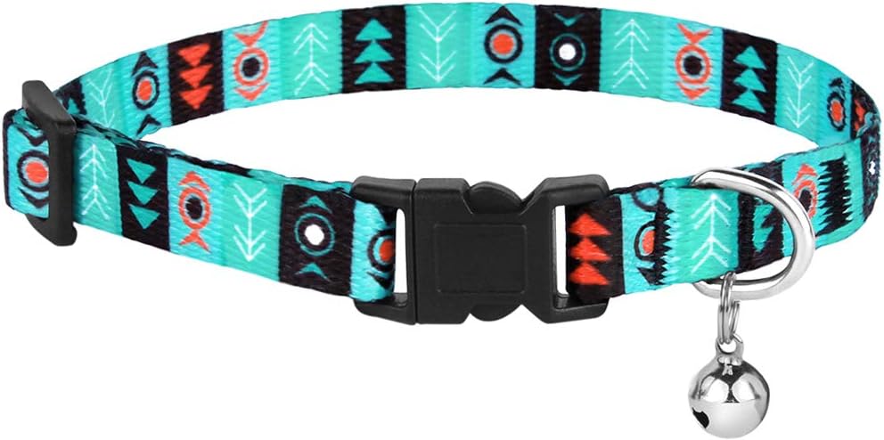 Tribal Aztec Cat Collar 2-Pack, Breakaway with Bell