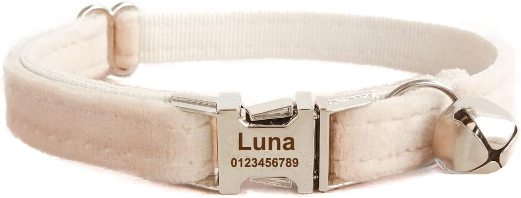 Cat Collar Personalized with Name Phone Number Engraved,Customized with Bell for Small Dogs Puppy Kitten