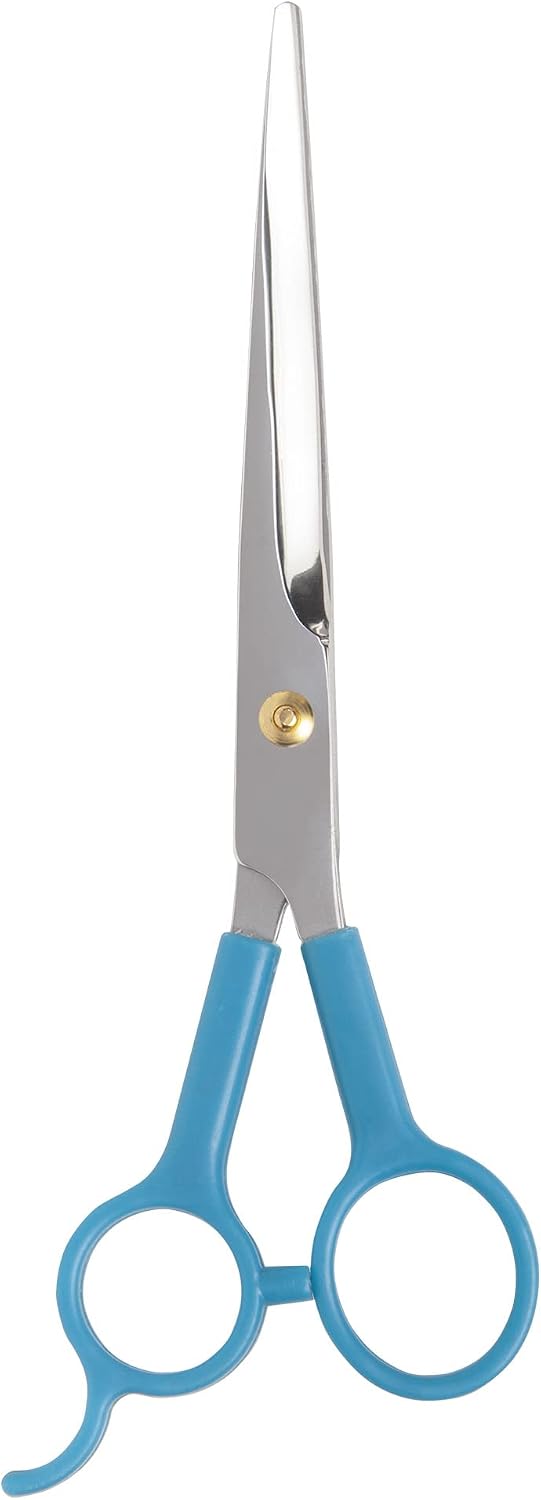 Diane Curved Point-Tip Pet Shear, 6.5-Inch Stainless Steel Hair Cutting Scissors for Precision Trimming, Facial Hair, Pa