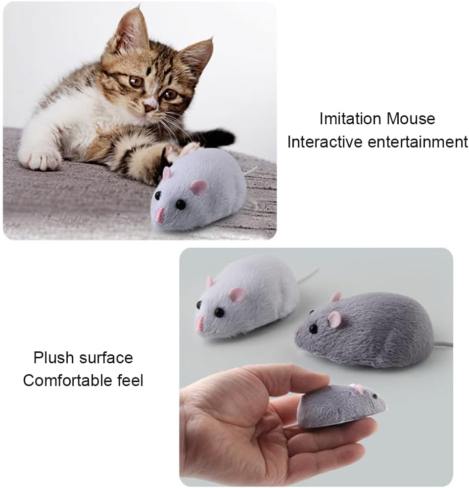 Remote Control Mouse Cat Toy,RC Fake Mouse Toy with Wireless Controller