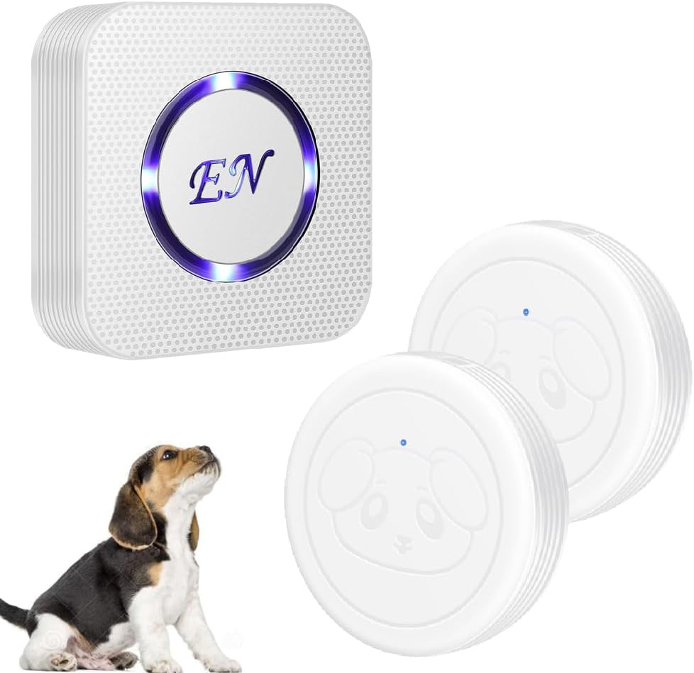 Dog Door Bell, Wireless Doggie Doorbells for Potty Training, Door Bell for Dogs to Go Outside, Dog Bells with 1 Receiver