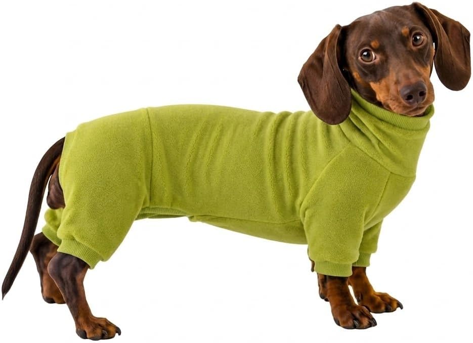 Dachshund Dog Turtleneck Sweater, Winter Warm Clothes for Dachshunds, Sausage Dog Winter Outfit(Black,S)