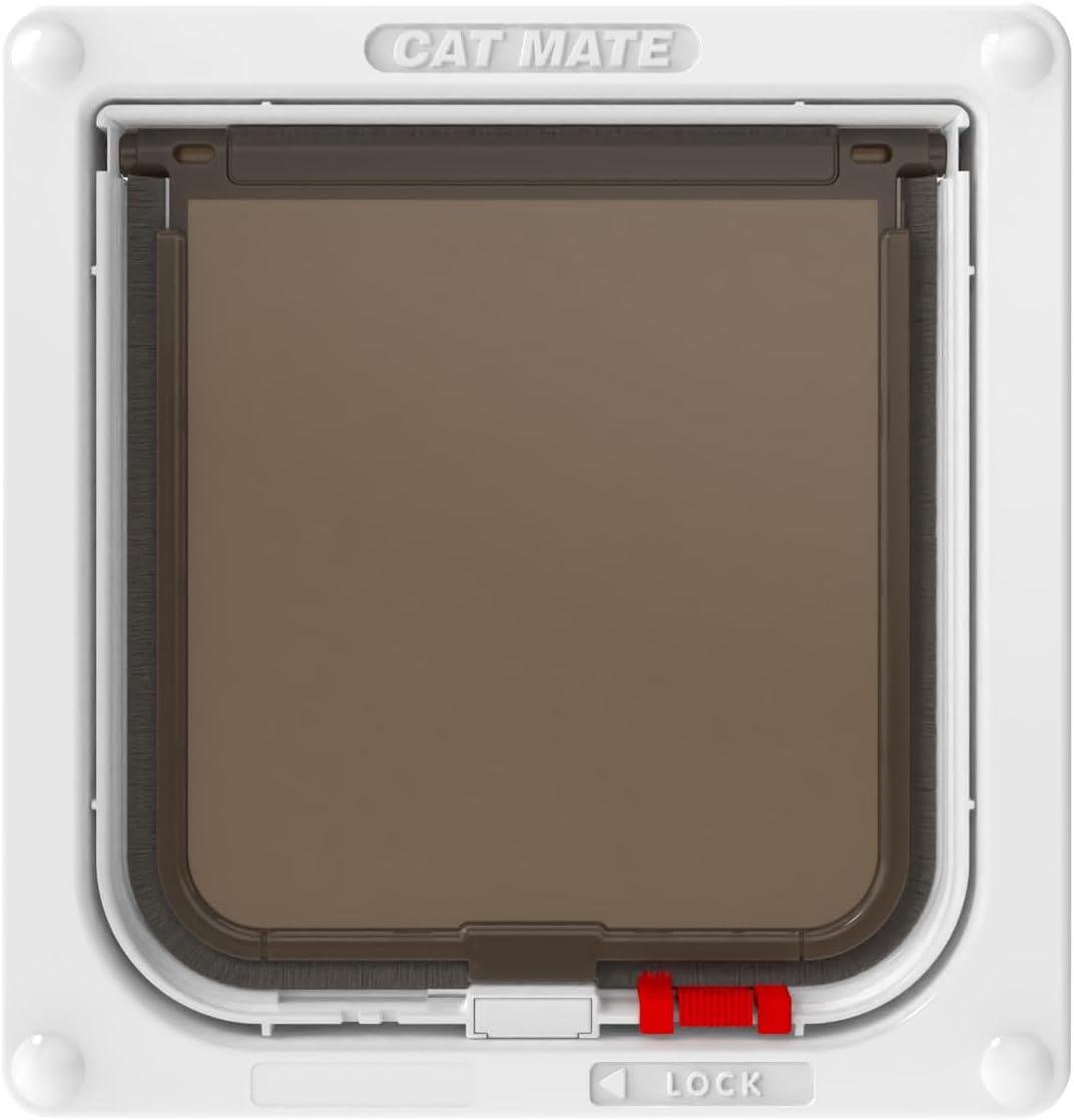 Cat Mate 2-Way Lockable Cat Flap for Small to Medium Cats, White