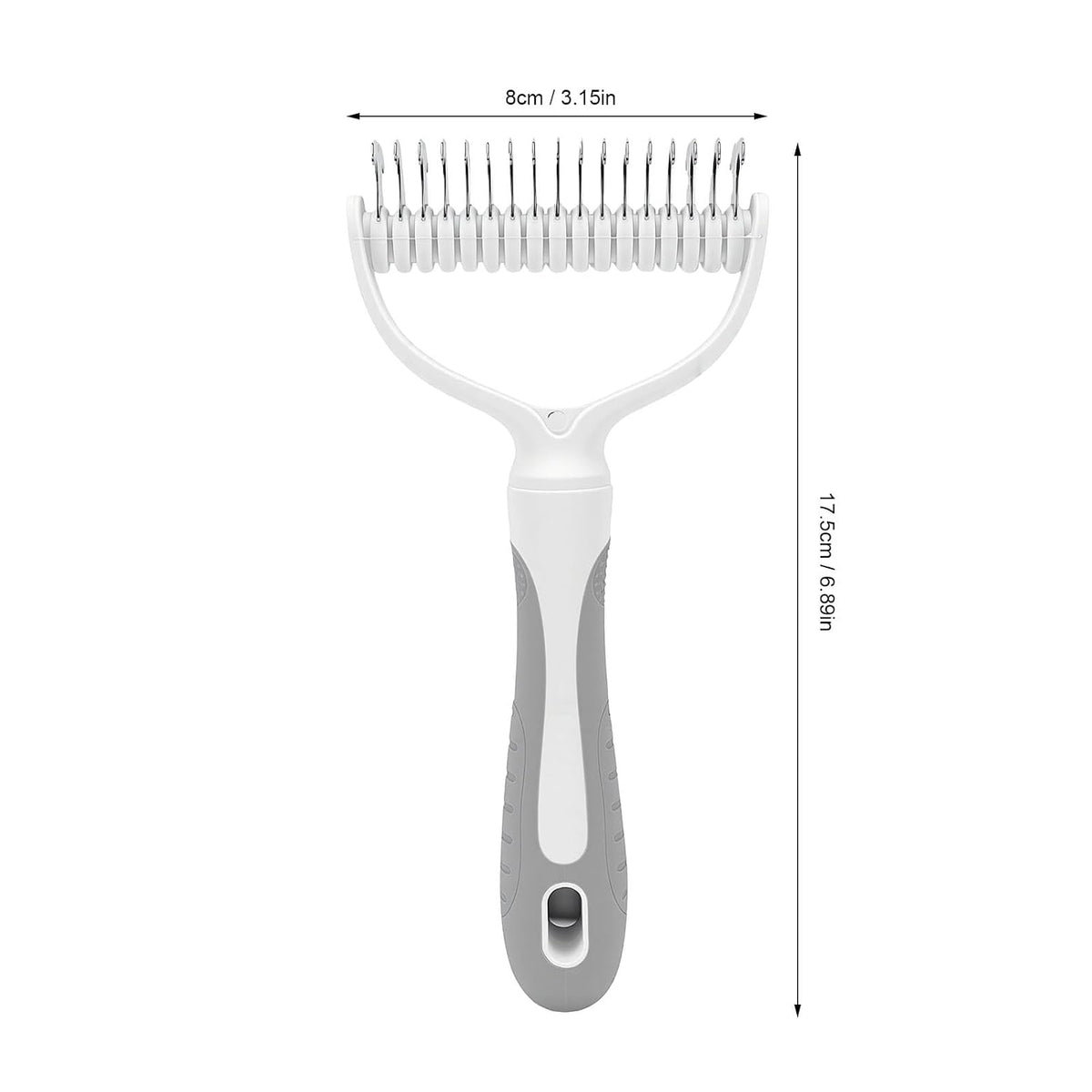 GLOGLOW Lightweight Ergonomic Grooming Brush for Backyard Shedding (Grey)
