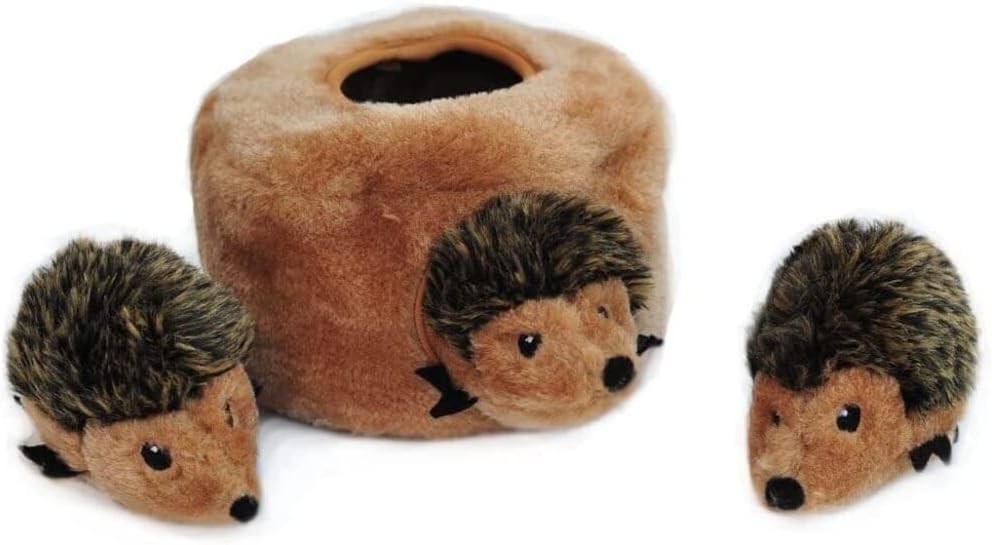 ZippyPaws Burrow Interactive Dog & Puppy Toys for Boredom - Hedgehog Den