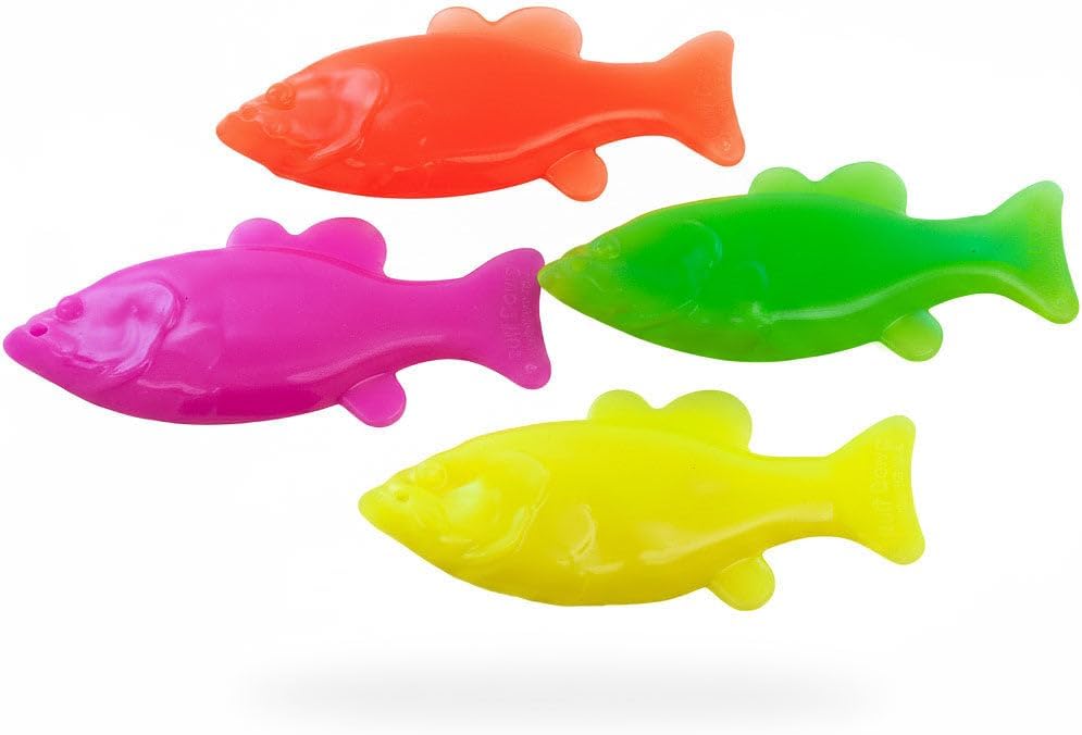 Ruff Dawg Ruff-Flex Flying Fish Floating Dog Toy, MD, Orange