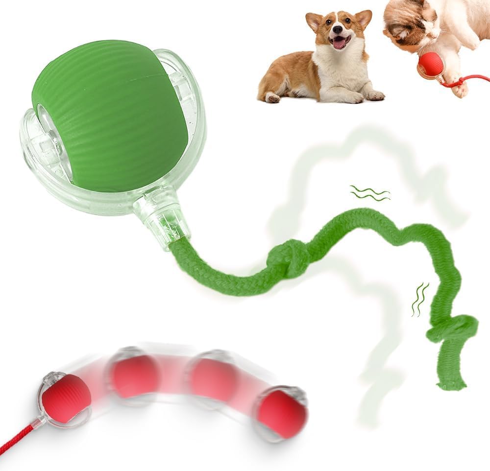 Interactive Cat Toys Balls, Interactive Rolling Dog Ball，Red