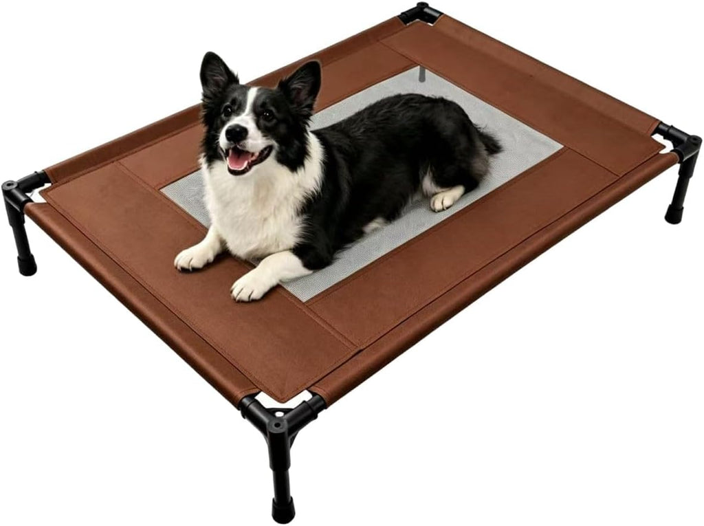 Maerd Elevated Dog Bed,34"L x 24"W x 7"H Raised Cooling Cot for Medium Dogs
