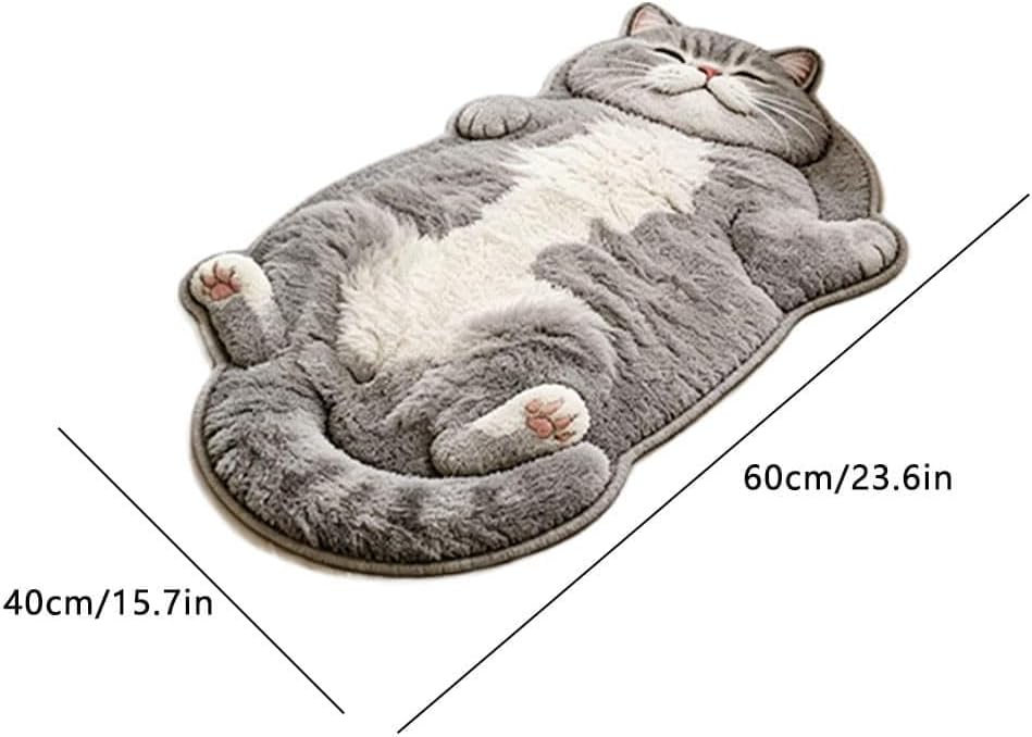 Cats Floor Mat, Sleeping Feline Entryway Area Rug (Style E)