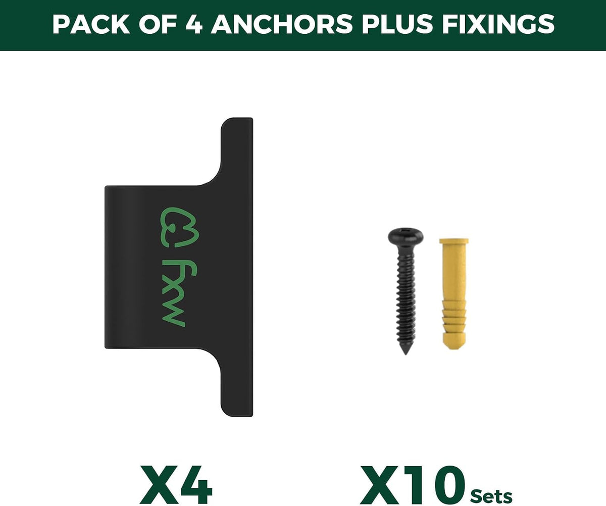 FXW Fence-to-Wall Anchors, Dog Playpen Accessories, 4 Pack, Patented