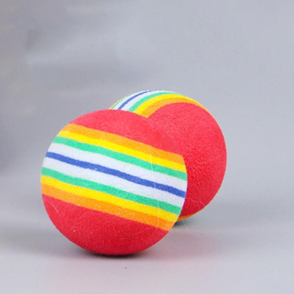 Uonlytech 5pcs Rainbow Cat Balls Elastic Eva Foam for Cats, Home Use