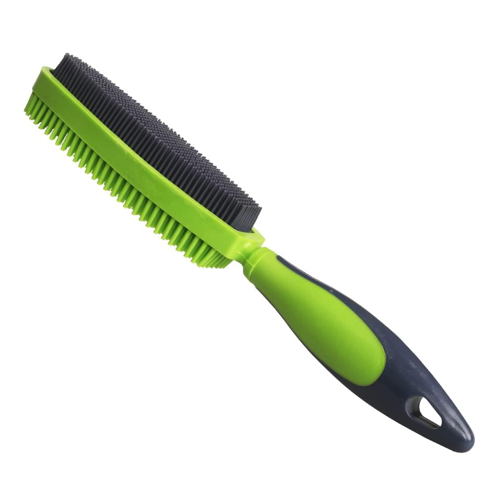 Premium Rubber Pet Hair Brush - Removes Hair from Couches & Pets' Coats O