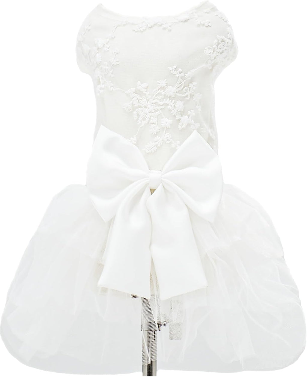 Dog Dress Wedding Outfits, Princess Lace Tutu Strappy Skirt for Female Puppy Small Medium Dogs Girl Cats Costume (Lace P