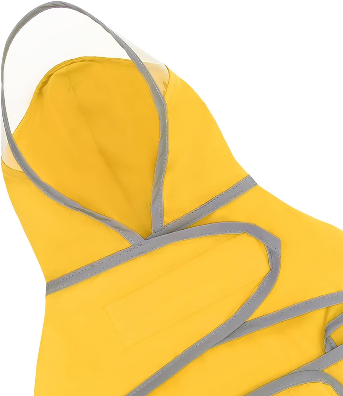 HDE Clear Hooded Dog Raincoat Jacket Poncho with Dog Leash Hole Yellow S