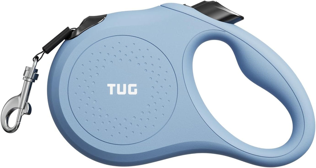 TUG Quest Retractable Dog Leash | 360° Tangle-Free | 16 ft Tape (S, Cream)