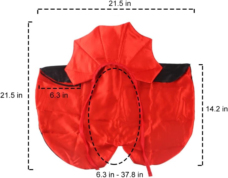 Pet Halloween Vampire Baron Cloak, Festival Cosplay Robe, Pet Halloween Costume Clothes Suit for Medium and Large Cats a