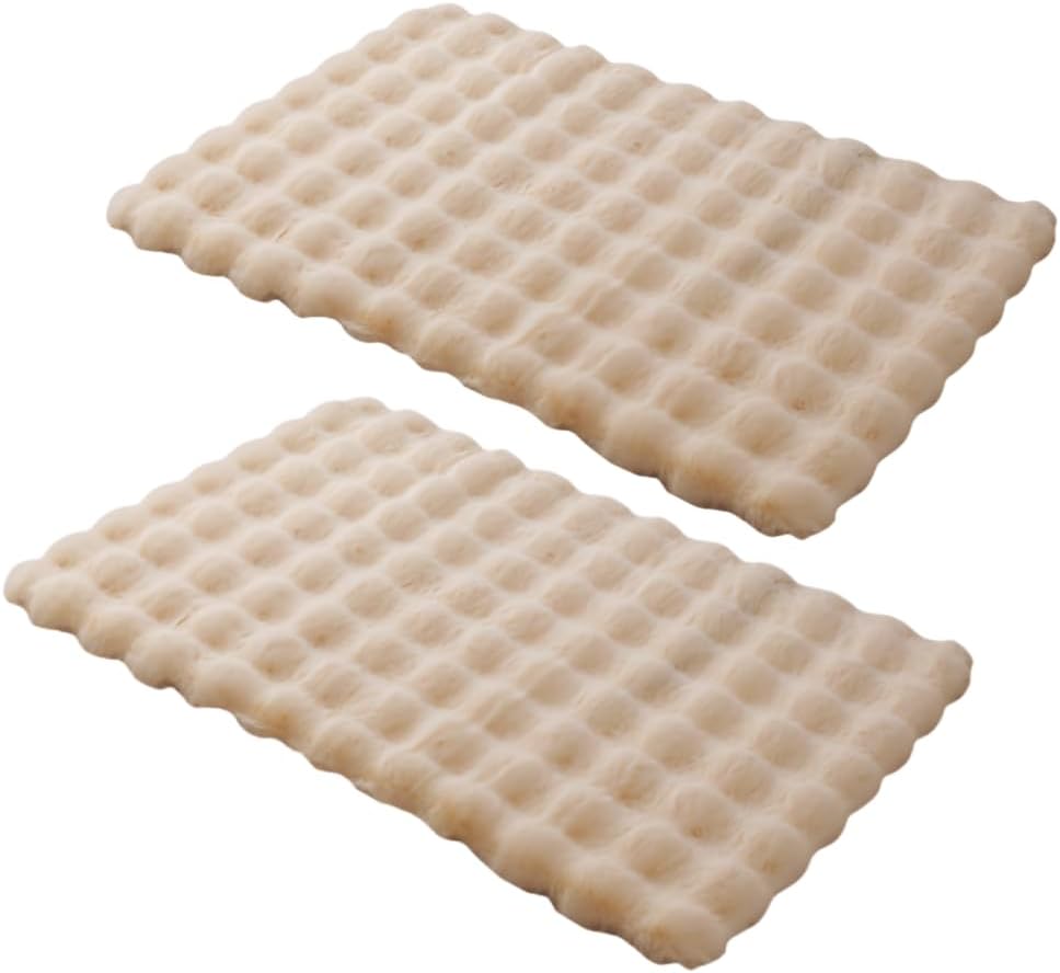 SHENGOCASE 2-Pack 10"x14" Rectangular Faux Rabbit Fur Cat Dog Bed Cushion Pad Mat, Cat Tree Tower Replacement Cushion Pa