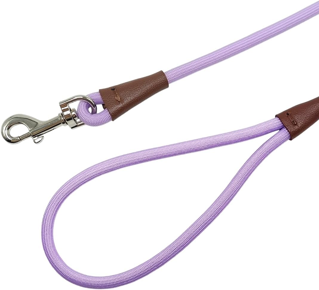 MayPaw Small Rope Dog Leash 6FT 8FT 10FT, 1/4-in Lightweight Pet Leash for Small Dogs/Puppy/Cats, Classic Colors Round D