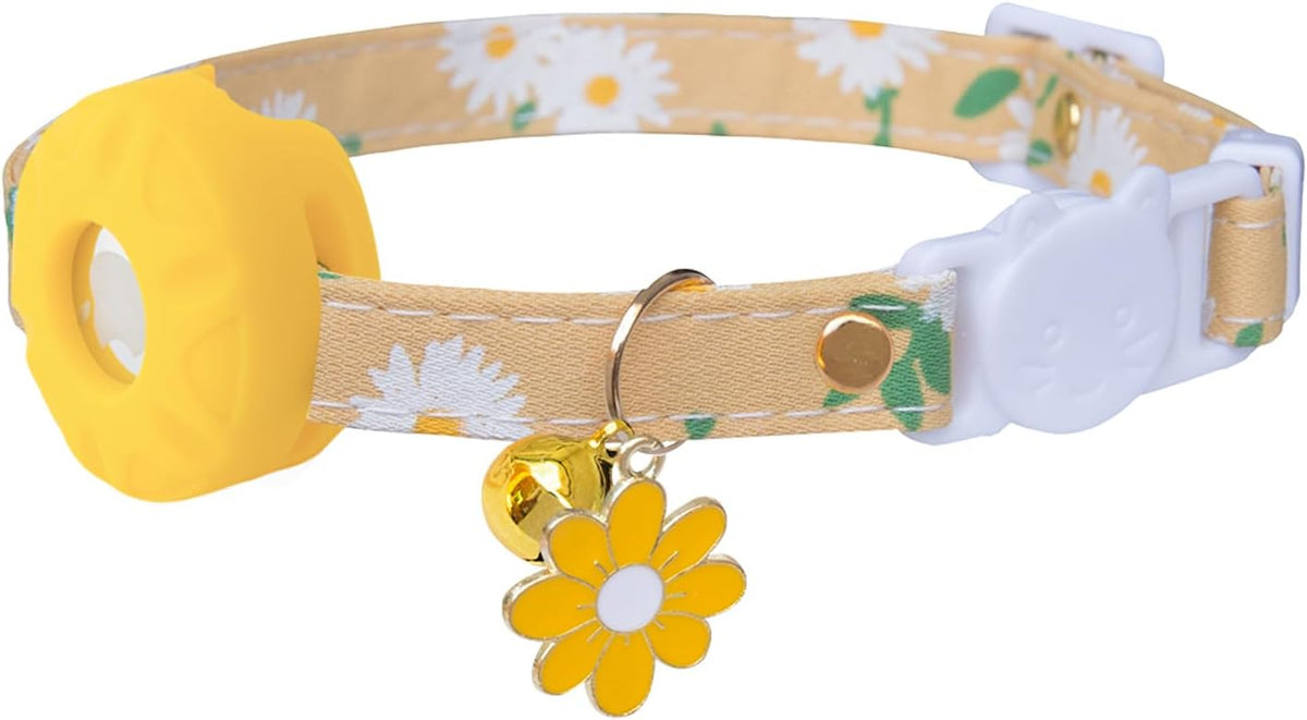 Breakaway Cat Collar with Airtag Holder,Kitten Collar with Bell