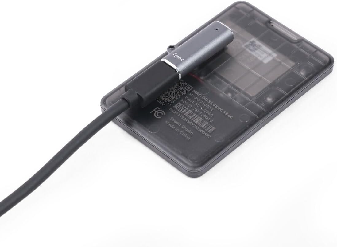 SenseCAP T1000-E Meshtastic Tracker + USB-C Charging & Data Adapter Bundle