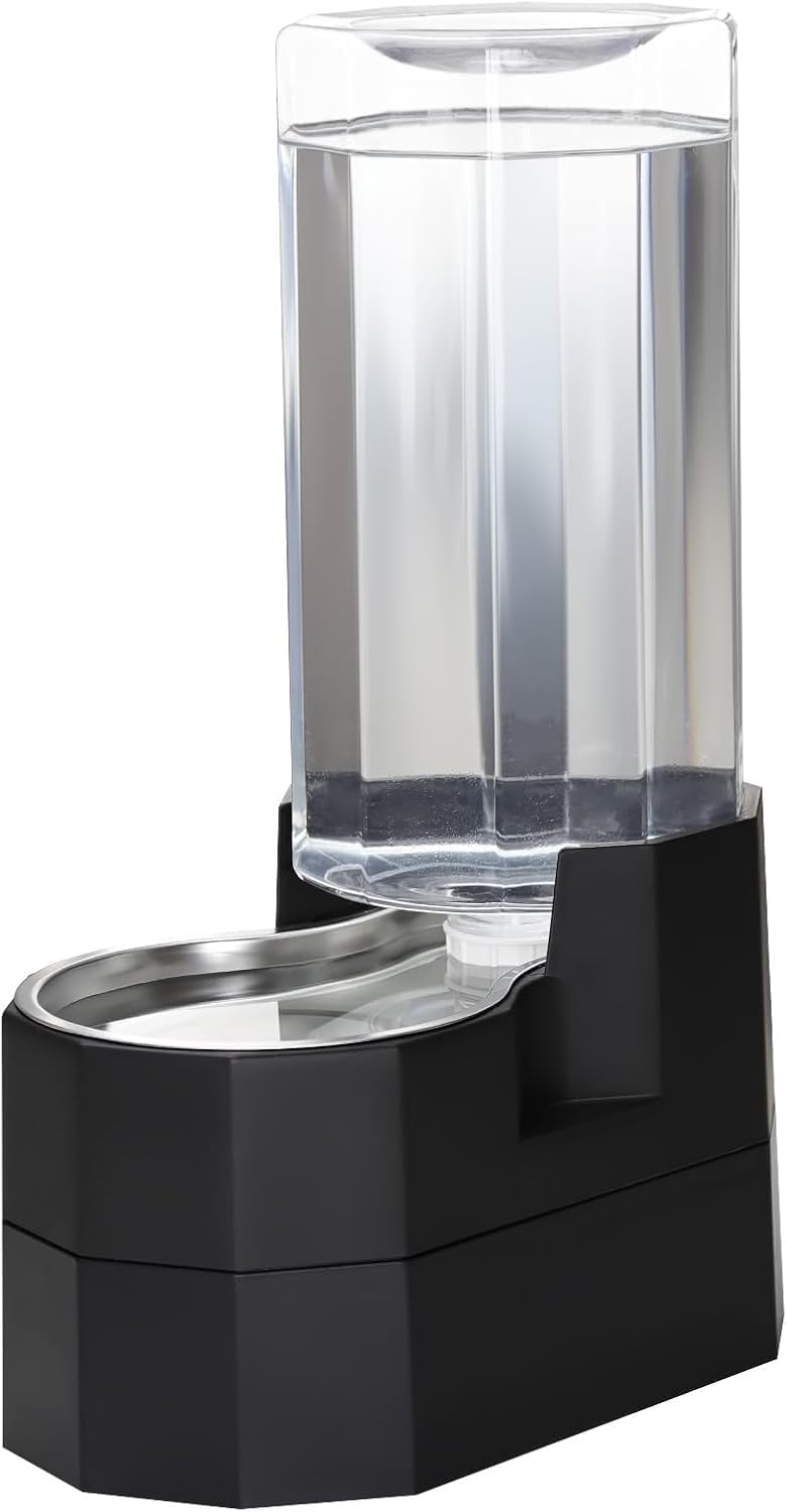 5L Cat Gravity Water Bowl Dispenser: Stainless Steel Bowl