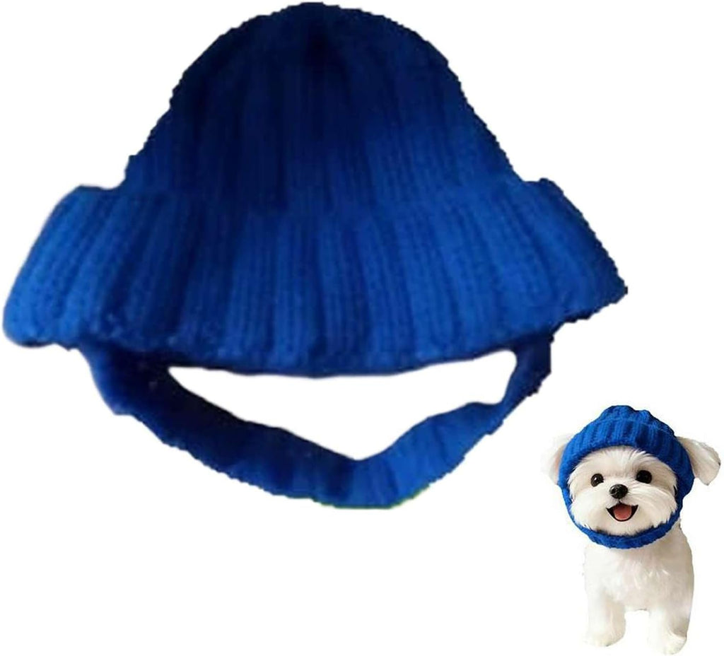 Dog Beanie Hat with Ear Holes, Winter Pet Cap for Small Dogs