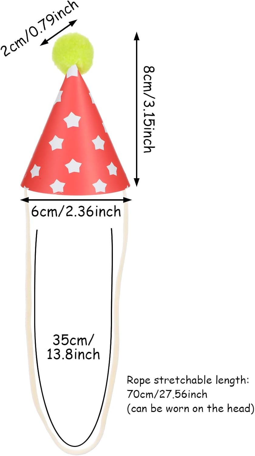 10pcs Colorful Mini Party Hats, Cute Party Hats for Stuffed Animals