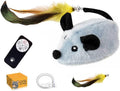 Interactive Mouse Moving Toy Rechargeable Remote Control Toy(gray)
