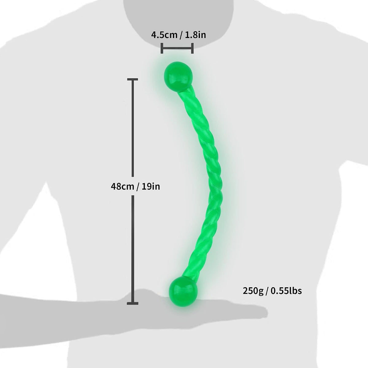 Dog Chew Toys 19'' Long for Medium/Large Dogs Aggressive Chewers, Rubber Dog Rope Toys Knot Teething Toys Almost Indestr