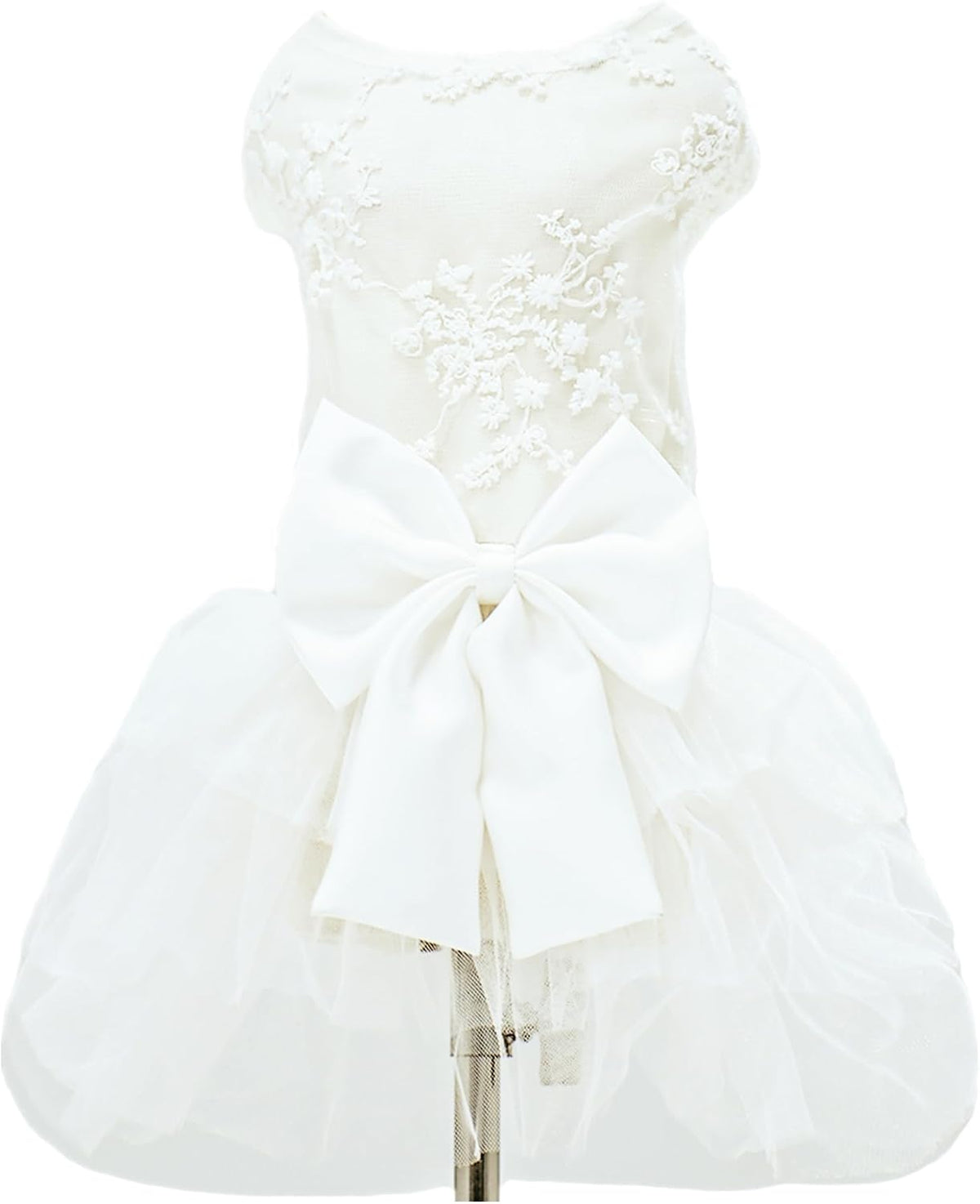 Dog Dress Wedding Outfits, Princess Lace Tutu Strappy Skirt for Female Puppy Small Medium Dogs Girl Cats Costume (Lace P