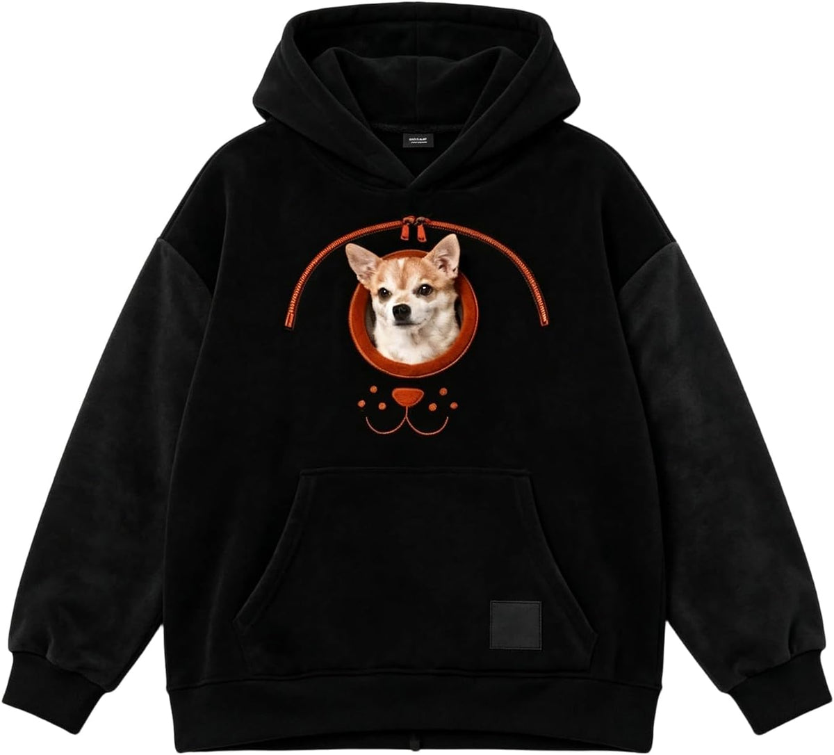 Cozy Pet Carrier Hoodie – Built-In Pouch for Cats & Small Dogs